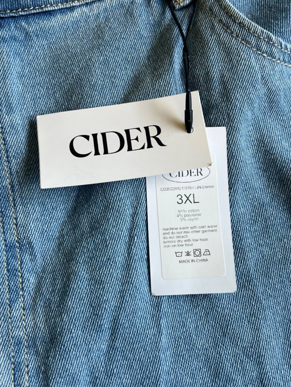 Cider Light Wash Denim Wide Leg High Rise Women's Jeans 3XL NWT - Picture 5 of 7